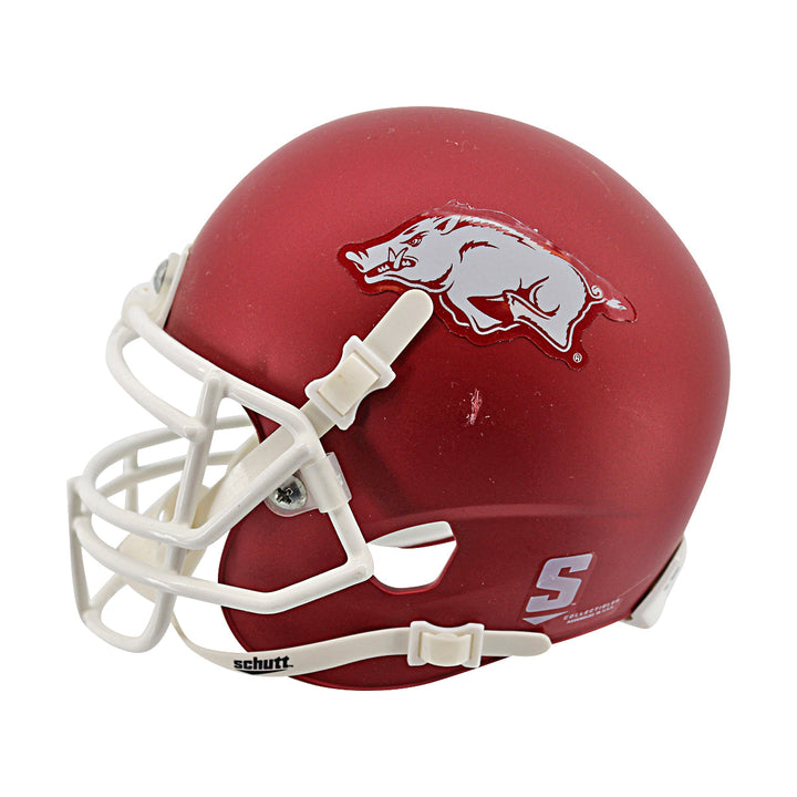 Dan Hampton Arkansas Razor Backs Autographed Inscribed Mini Helmet JSA COA