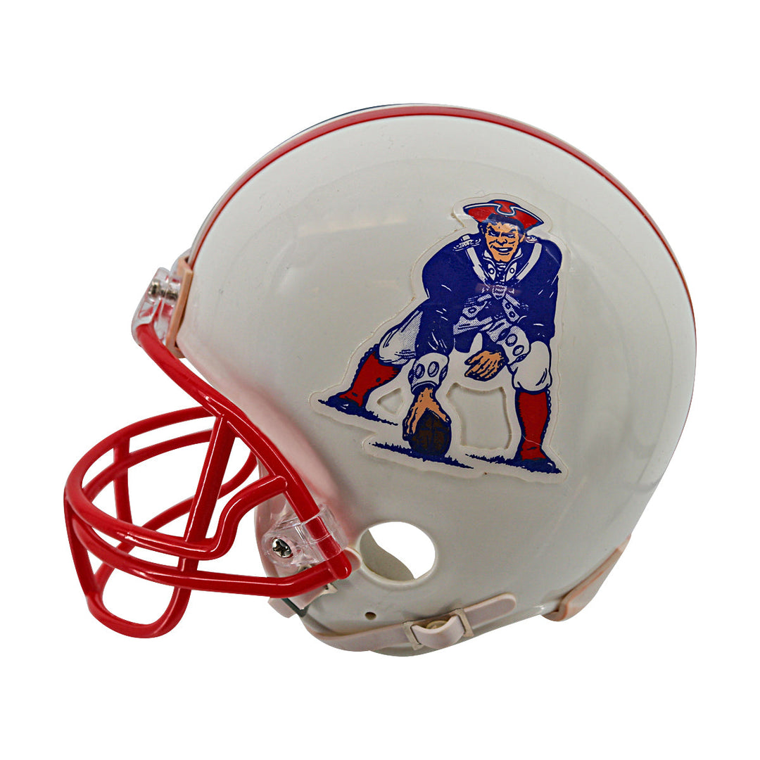 Andre Tippett Patriots Autographed Inscribed Throwback Mini Helmet JSA Holo Only