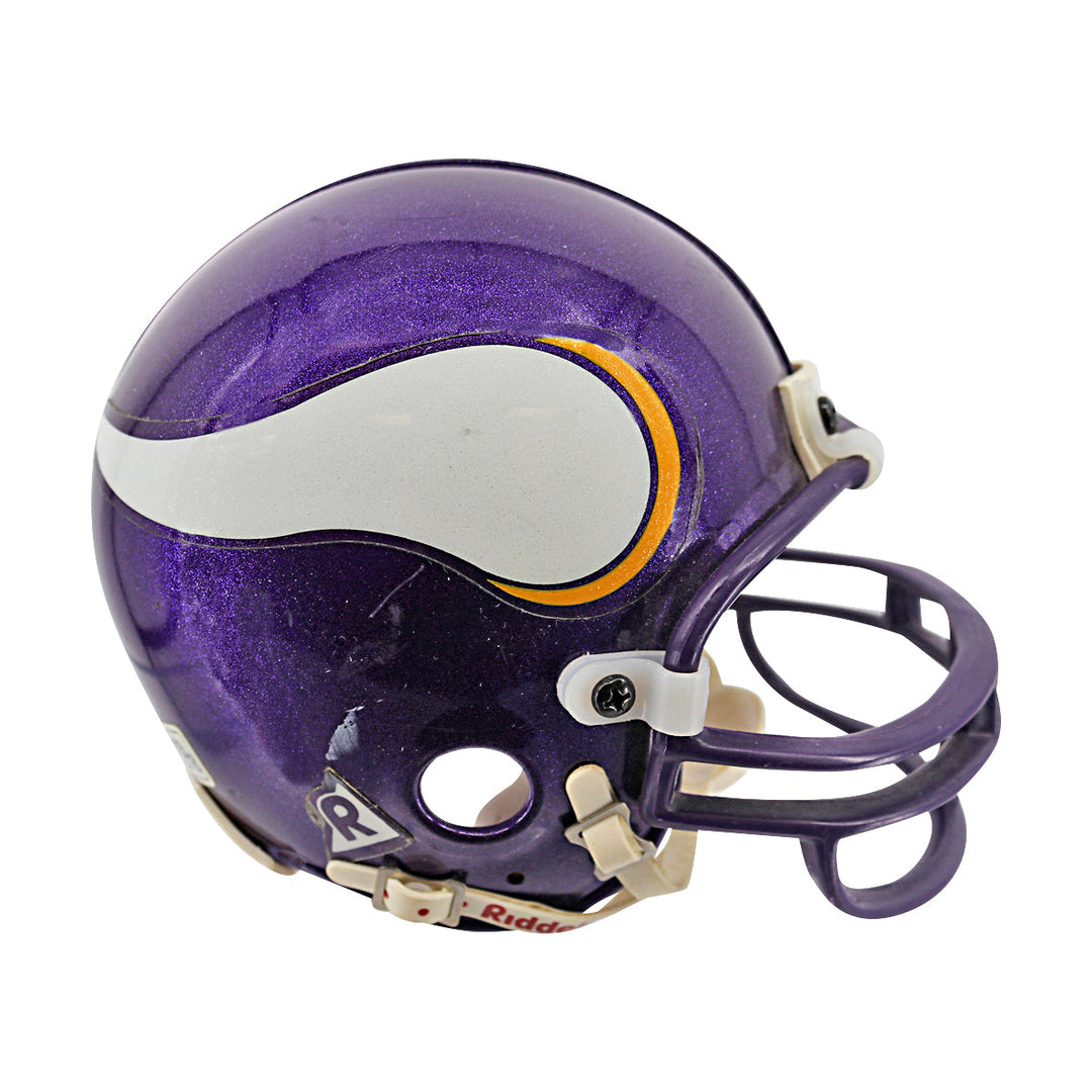 Cris Carter Minnesota Vikings Autographed Mini Helmet PSA Holo Only