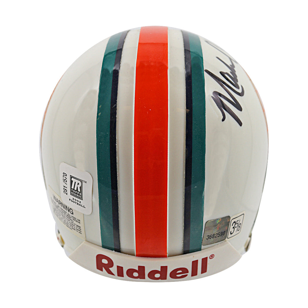 Mark Clayton Miami Dolphins Autographed Mini Helmet Topps Reserve Auth