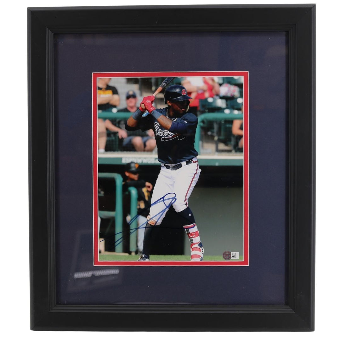 Ronald Acuna Jr. Atlanta Braves Autographed Framed Photo Sports Memorabilia COA