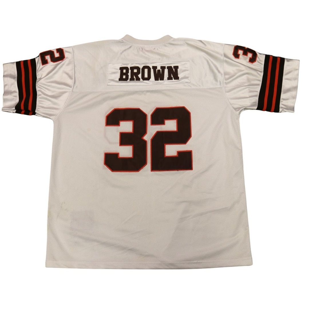 Jim Brown Cleveland Browns Mitchell & Ness White Jersey Size 56