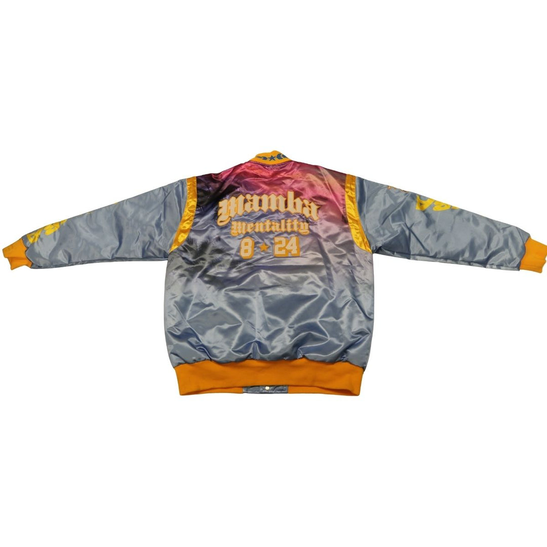 Kobe Bryant Los Angeles Lakers Headgear Classics Blue Satin Jacket Size 3XL