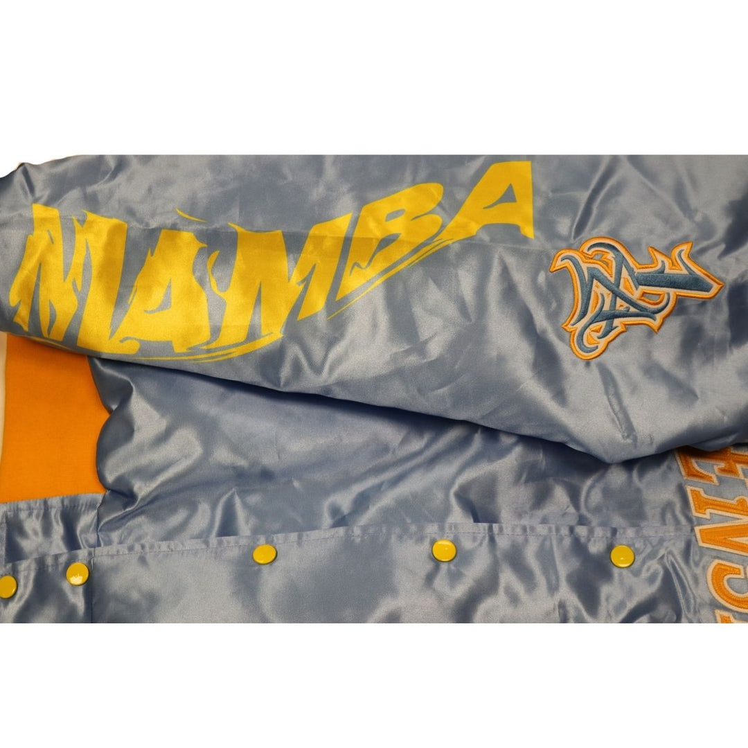 Kobe Bryant Los Angeles Lakers Headgear Classics Blue Satin Jacket Size 3XL