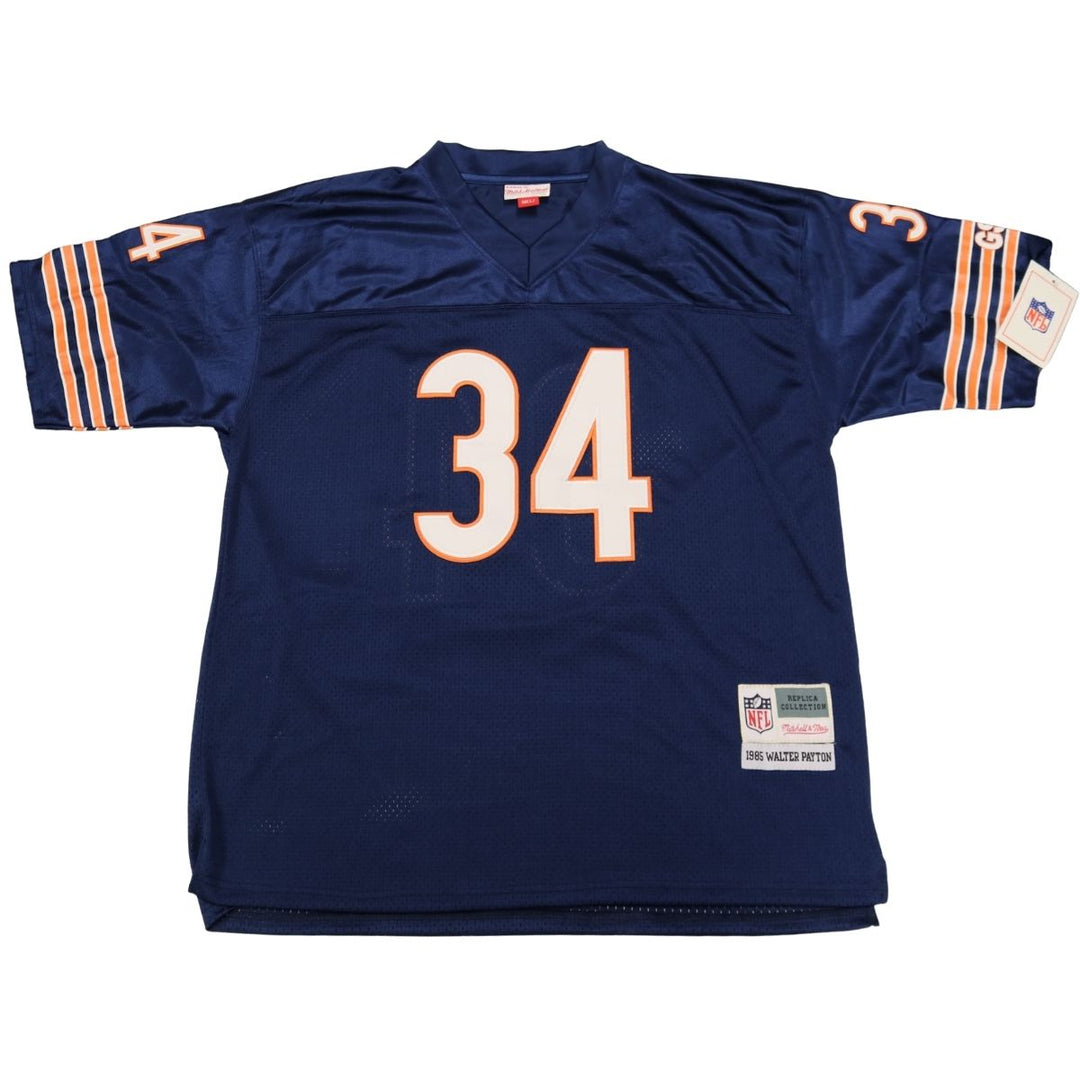 Walter Payton Chicago Bears Mitchell & Ness 1985 Navy Jersey Size L