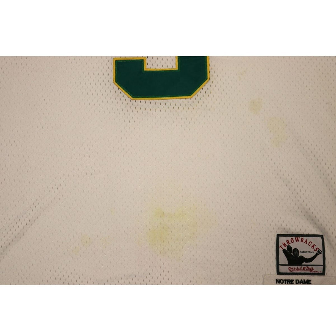 Joe Montana Notre Dame Fighting Irish Mitchell & Ness White Jersey Size 54