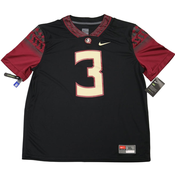Jameis Winston Florida State Seminoles Nike Black Dry Fit Jersey Size XL