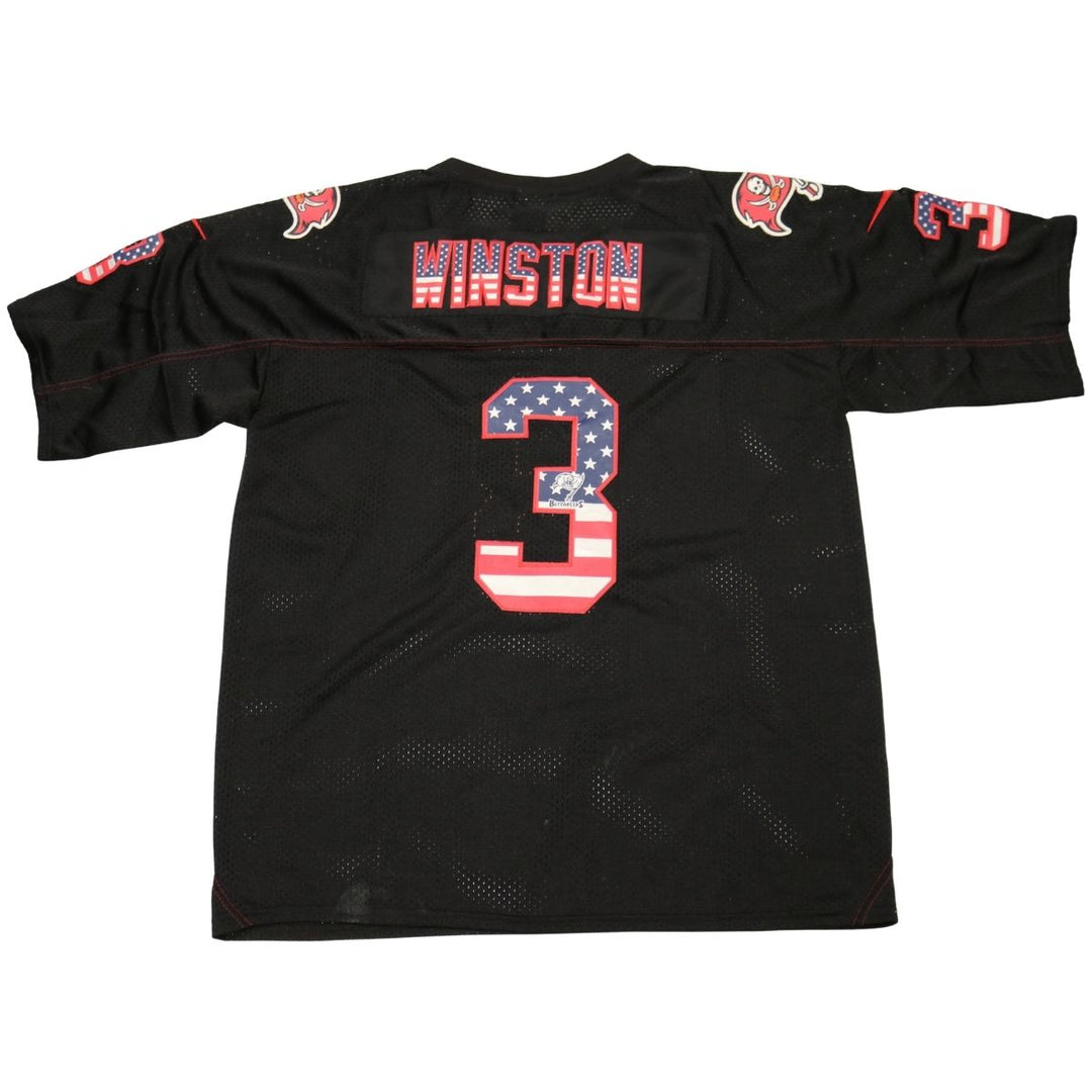 Jameis Winston Tampa Bay Buccaneers Black American Flag Nike Jersey Size 40