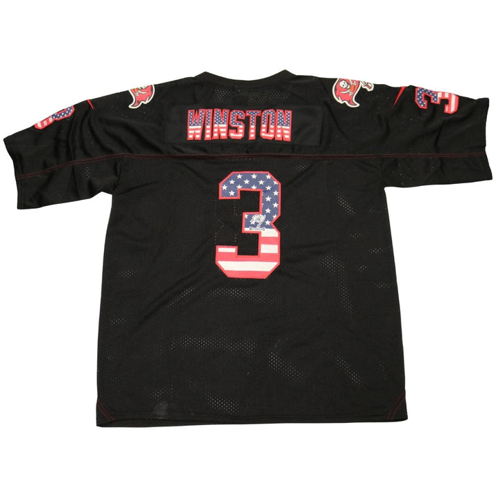 Jameis Winston Tampa Bay Buccaneers Black American Flag Nike Jersey Size 40