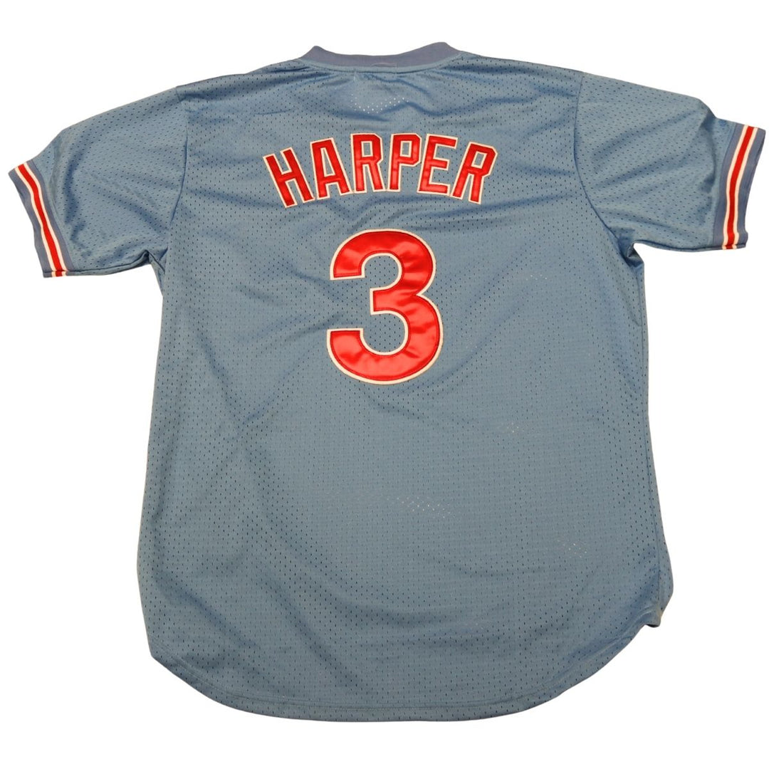 Bryce Harper Philadelphia Phillies Mitchell & Ness Baby Blue Jersey Size XL
