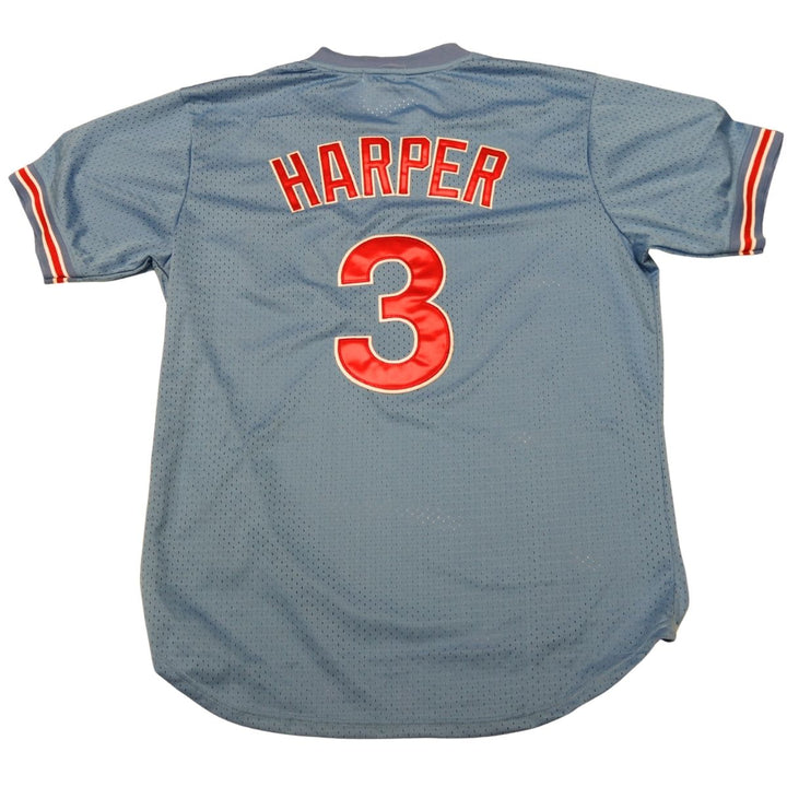 Bryce Harper Philadelphia Phillies Mitchell & Ness Baby Blue Jersey Size XL