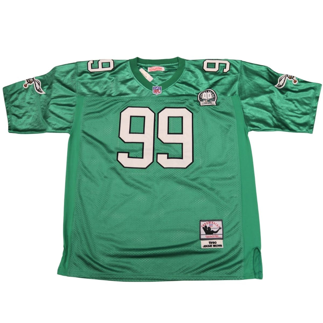 Jerome Brown Philadelphia Eagles Mitchell & Ness 1990 Green Jersey Size 54