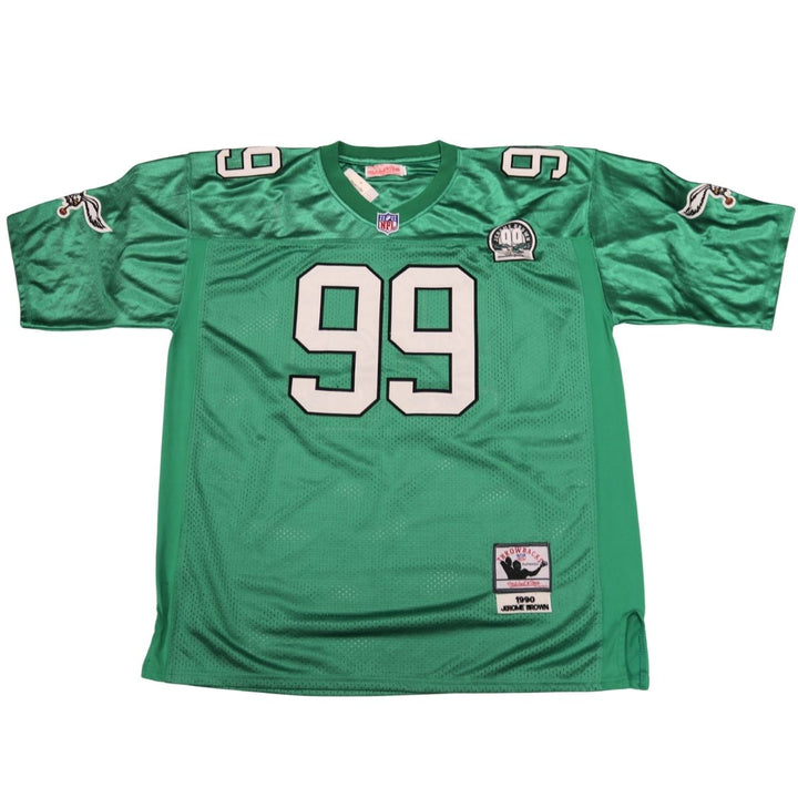 Jerome Brown Philadelphia Eagles Mitchell & Ness 1990 Green Jersey Size 54