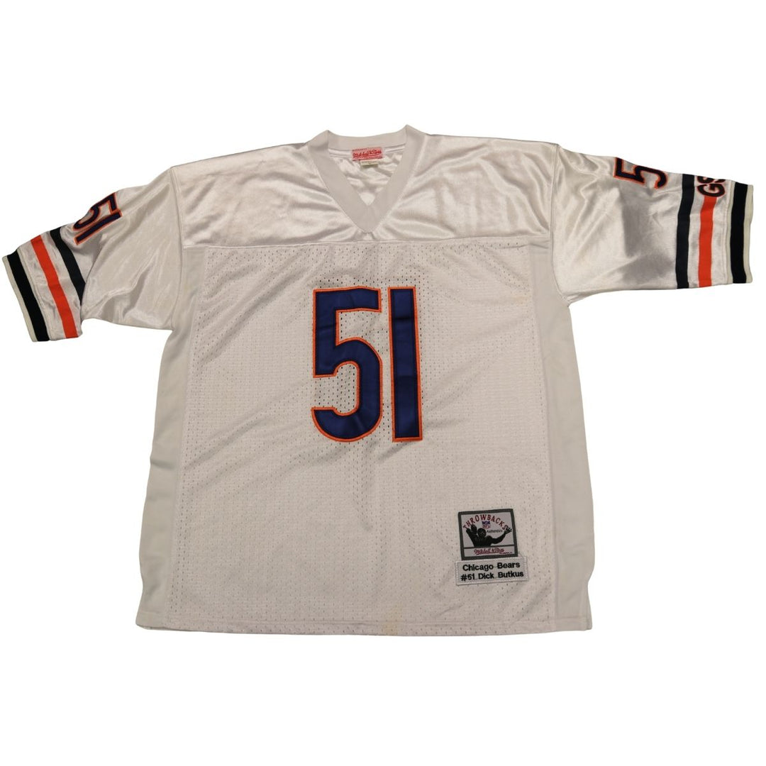 Dick Butkus Chicago Bears Mitchell & Ness White Jersey Size 50