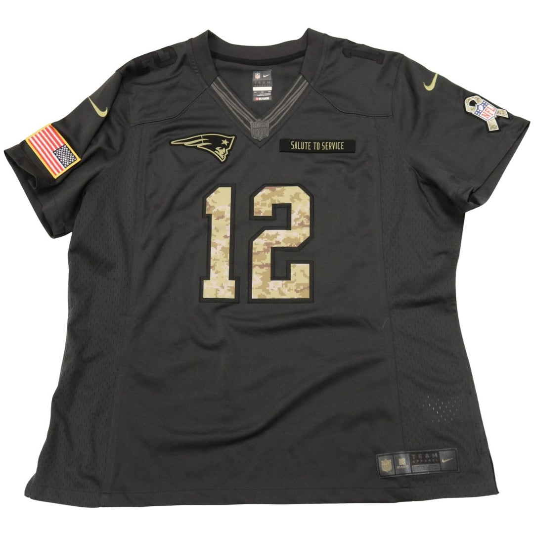 Tom Brady New England Patriots Salute To Service Nike Camo Jersey Size XXL