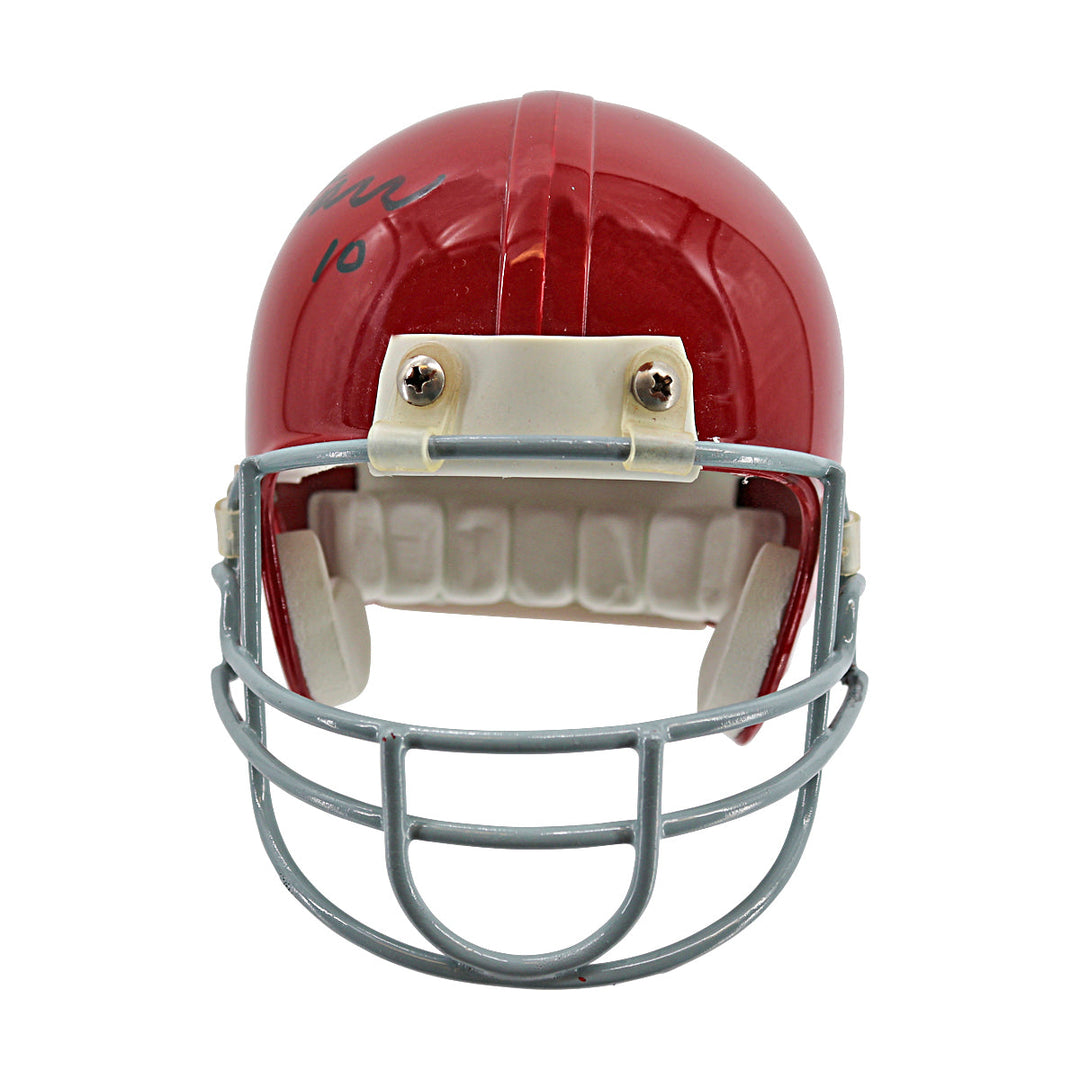 Bart Starr Alabama Crimson Tide Autographed Ridell Mini Helmet JSA LOA