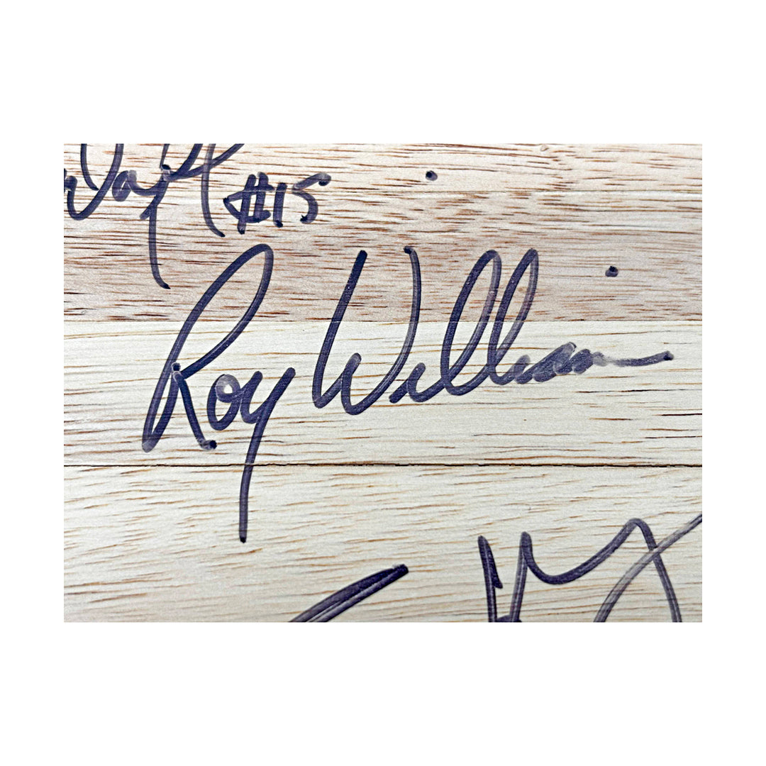 Roy Williams North Carolina Tarheels Multi-Signed 12x12 Hardwood 16 Autos JSA LOA