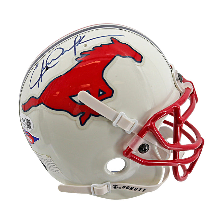 Eric Dickerson SMU Mustangs Autographed Schutt Mini Helmet JSA COA