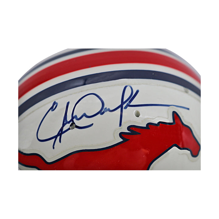 Eric Dickerson SMU Mustangs Autographed Schutt Mini Helmet JSA COA