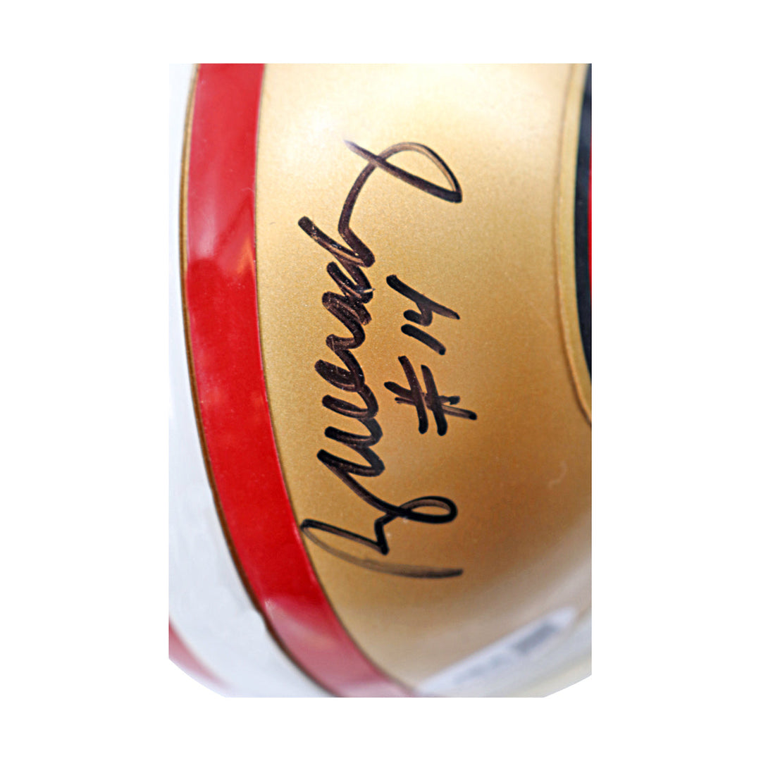 Ray Wersching San Francisco 49ers Autographed Ridell Mini Helmet JSA COA