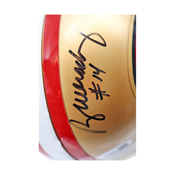 Ray Wersching San Francisco 49ers Autographed Ridell Mini Helmet JSA COA