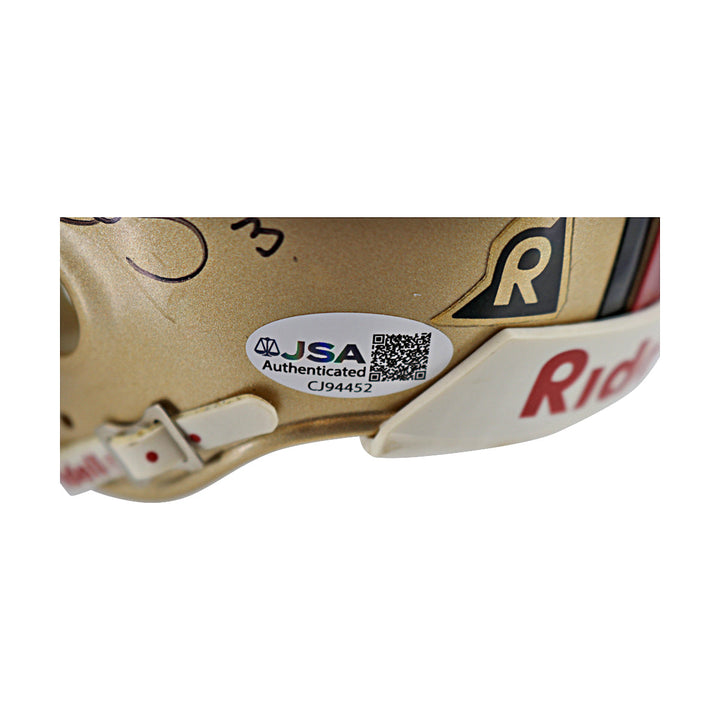 Alex Smith Ken Dorsey Cody Pickett 49ers Multi Signed Ridell Mini Helmet JSA COA