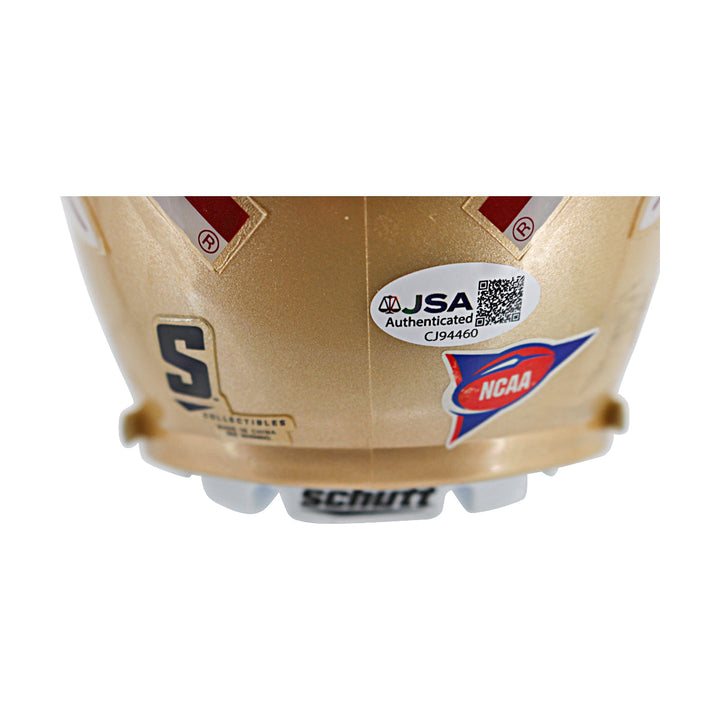 Deion Sanders Florida State Seminoles Autographed Ridell Mini Helmet JSA COA