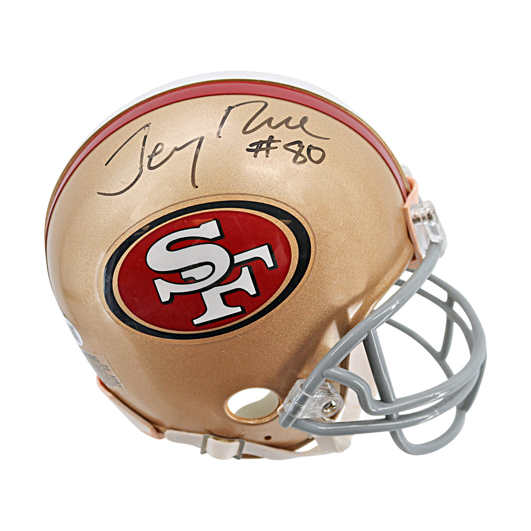 Jerry Rice San Francisco 49ers Autographed Mini Helmet JSA COA