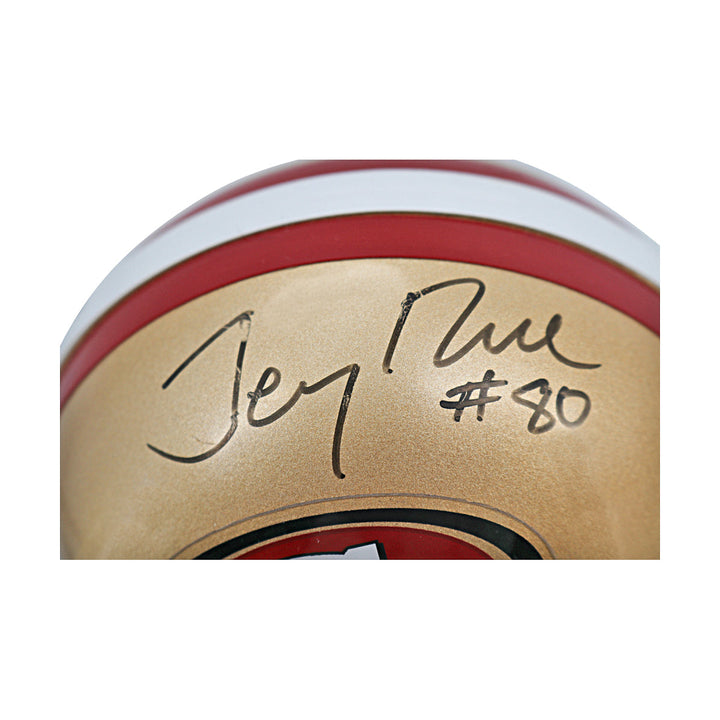 Jerry Rice San Francisco 49ers Autographed Mini Helmet JSA COA