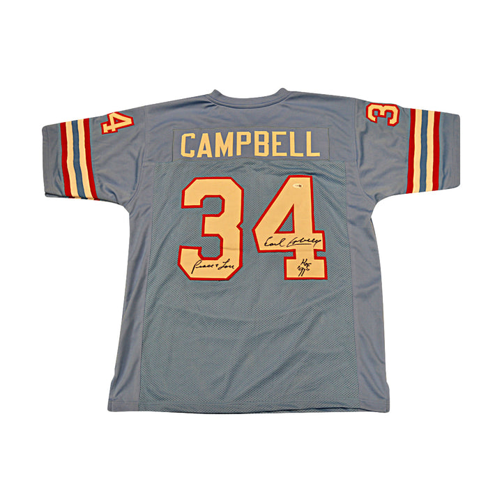 Earl Campbell Houston Oilers Autographed Inscribed Jersey JSA COA
