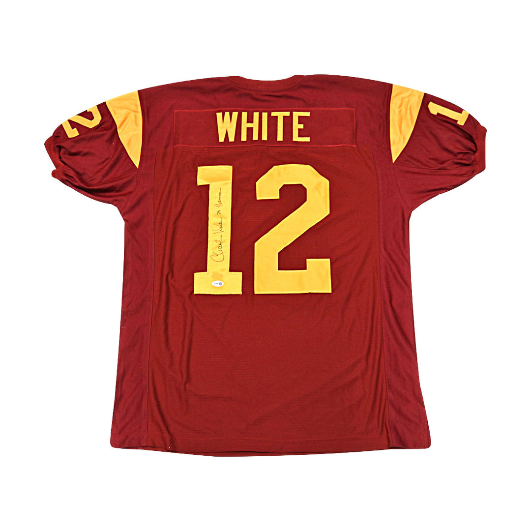Charles White USC Trojans Autographed Inscribed Custom Jersey JSA COA