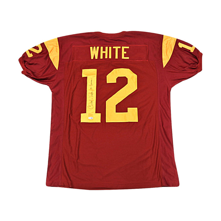Charles White USC Trojans Autographed Inscribed Custom Jersey JSA COA