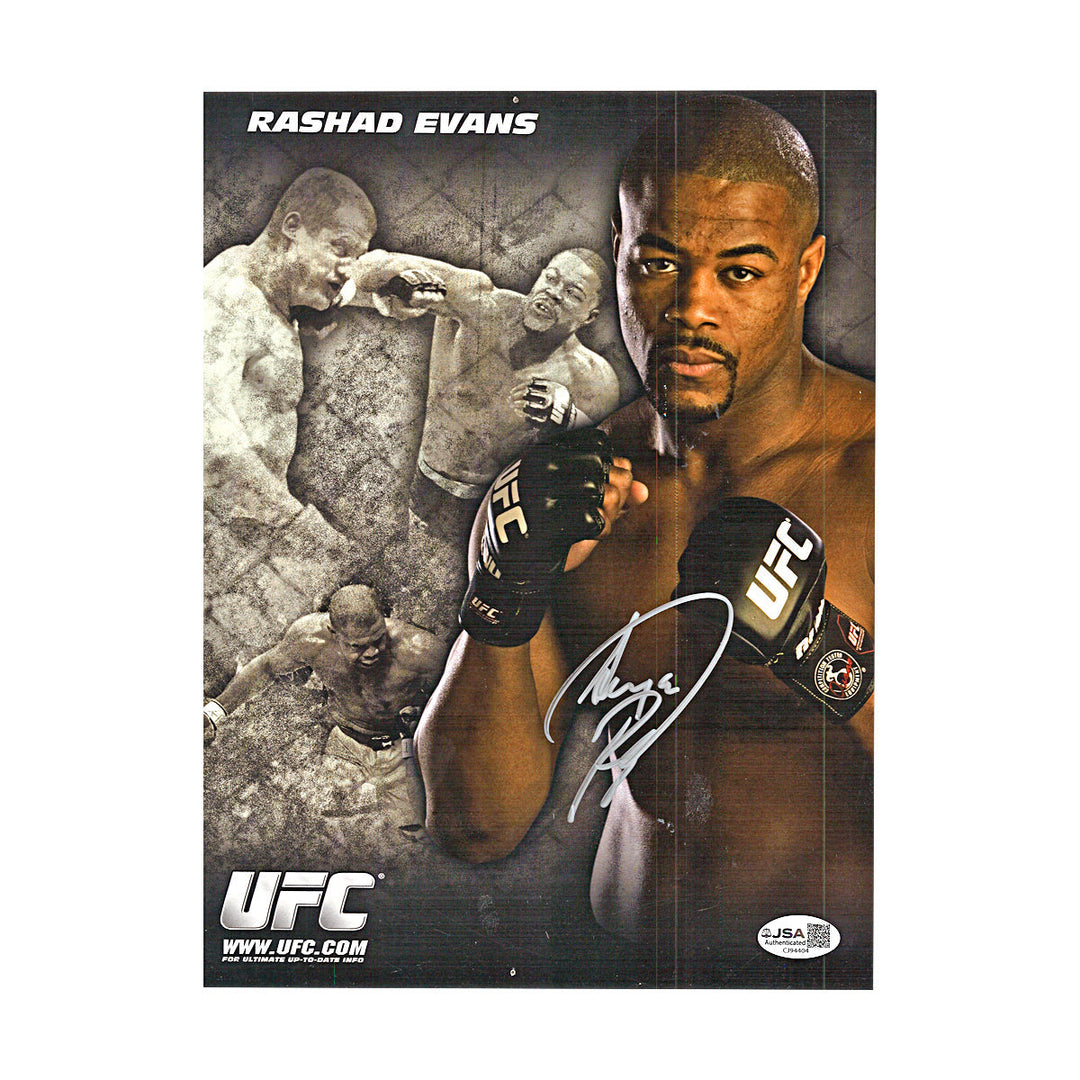 Rashad Evans UFC Autographed 8x10 Photo JSA COA