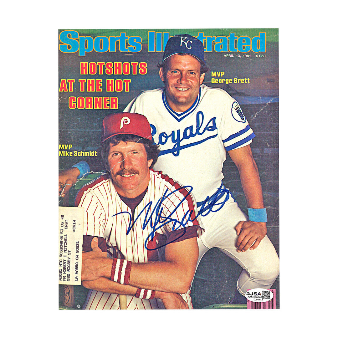 Mike Schmidt Philadelphia Phillies Autographed 4/13/1981 Sports Illustrated Cover JSA COA