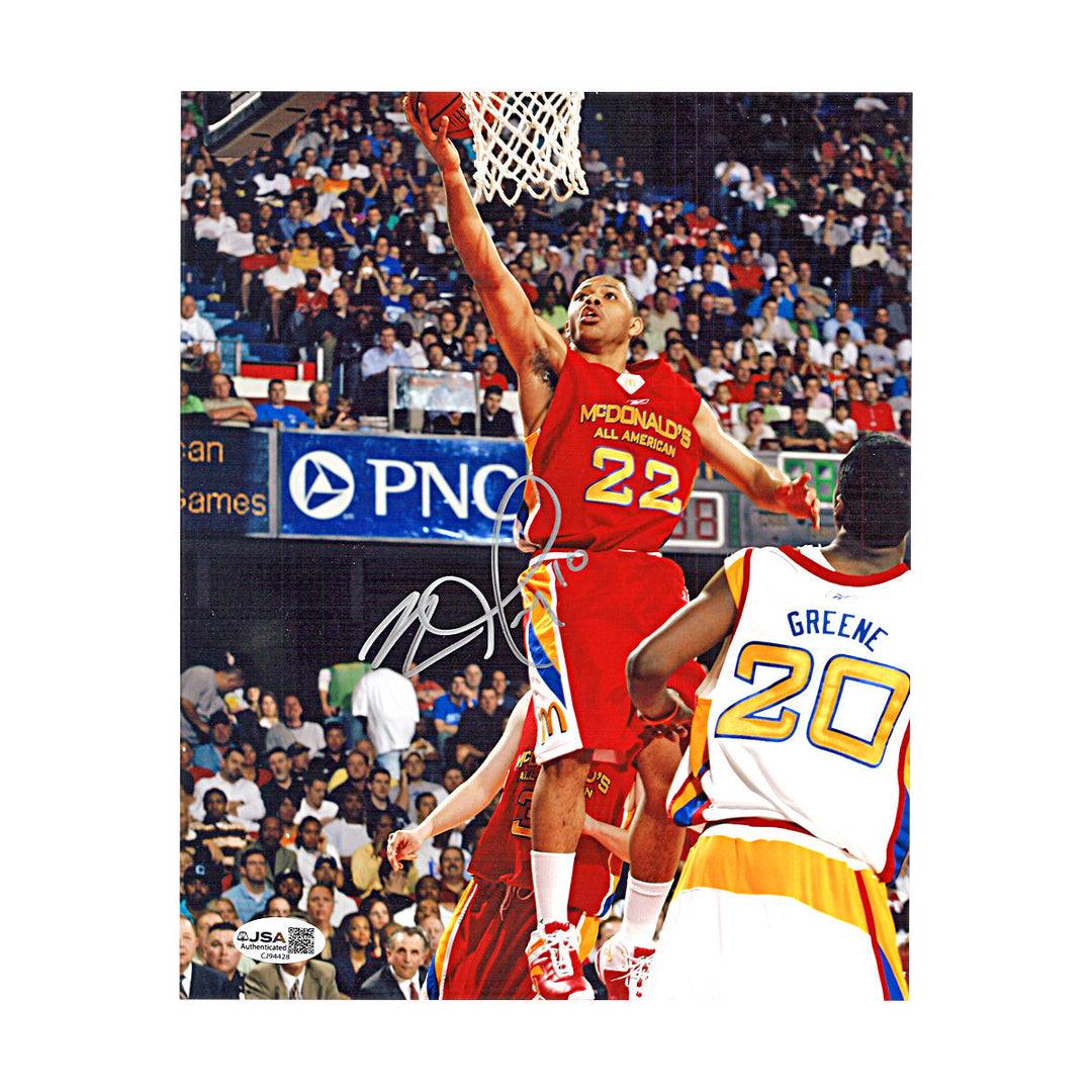 Eric Gordon Autographed 2007 Mcdonald's All-American 8x10 Photo JSA COA