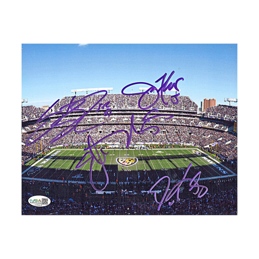 Steve Smith Sr. Joe Flacco Baltimore Ravens Multi Signed 8x10 Photo JSA COA