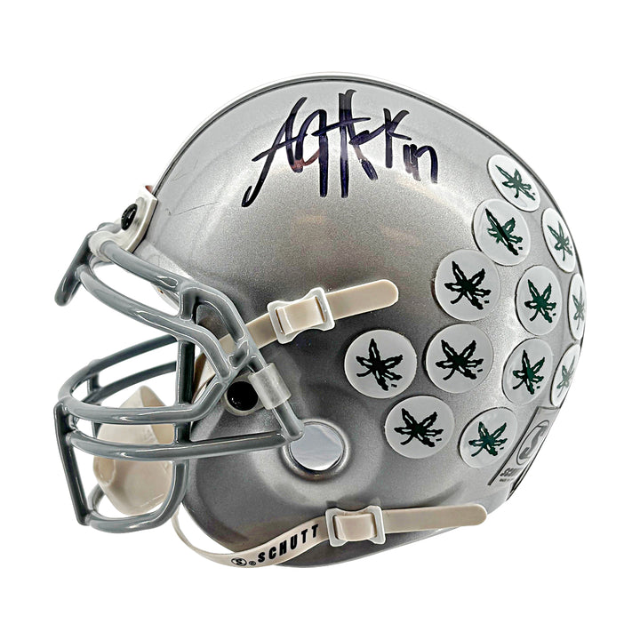 Carpenter Schlegel Hawk Ohio State Multi Signed Schutt Mini Helmet JSA COA
