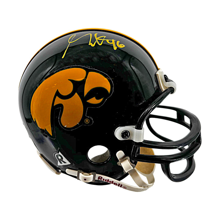George Kittle Iowa Hawkeyes Autographed Riddell Mini Helmet JSA COA