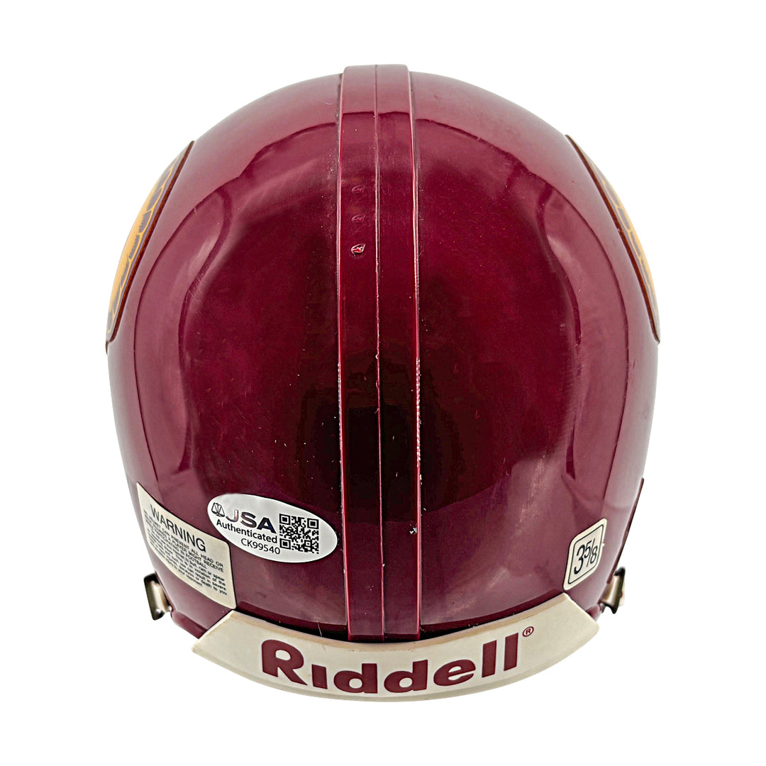 Troy Polamalu Carson Palmer USC Trojans Dual Signed Riddell Mini Helmet JSA COA