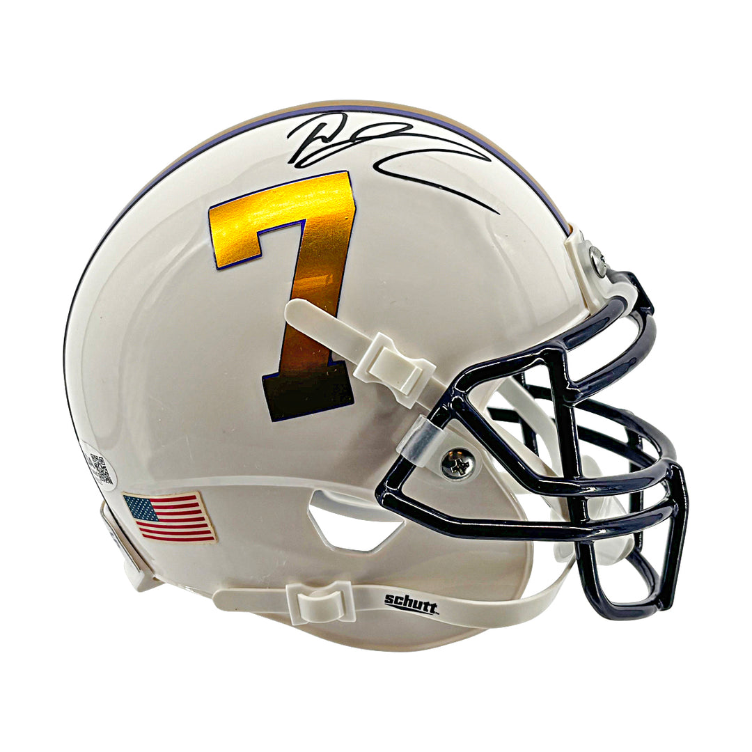 DJ Chark LSU Tigers Autographed Schutt Custom Mini Helmet JSA COA