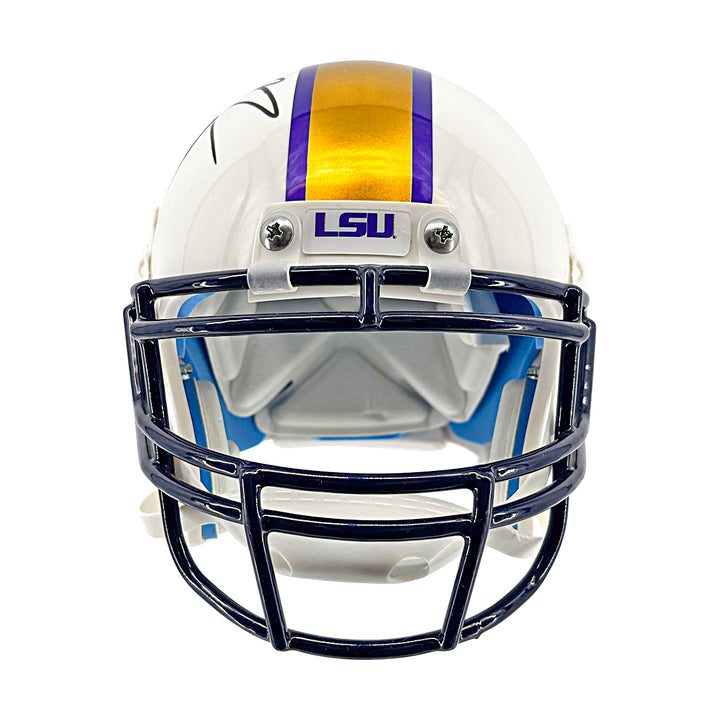 DJ Chark LSU Tigers Autographed Schutt Custom Mini Helmet JSA COA