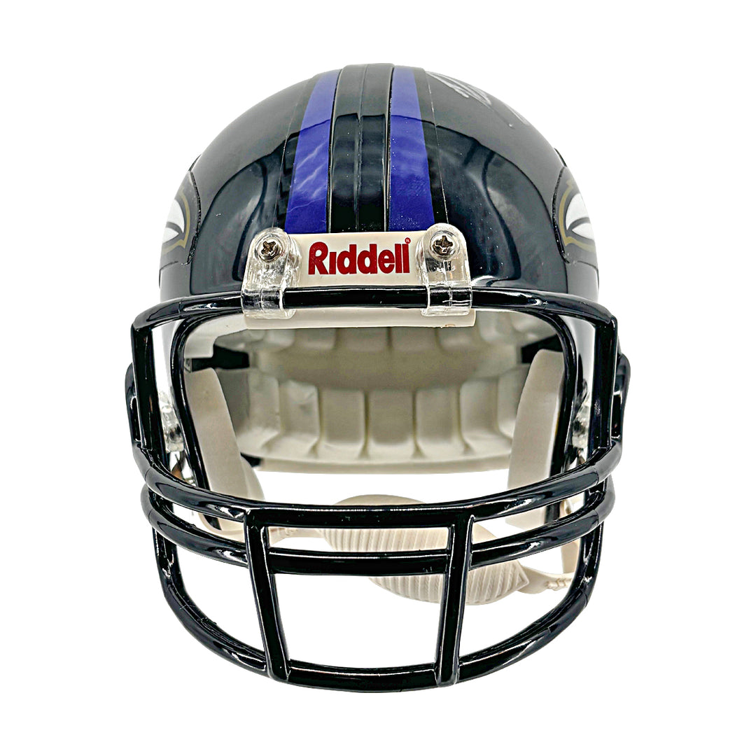 Ray Rice Baltimore Ravens Autographed Riddell Mini Helmet JSA COA