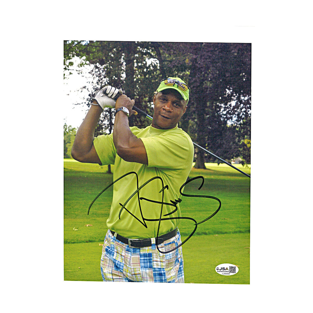 Darryl Strawberry New York Mets Autographed 8x10 Golfing Photo JSA COA