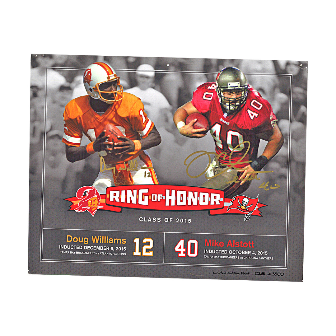 Mike Alstott Doug Williams Tampa Bay Buccaneers Dual Signed 8x10 Photo Bucs Auth