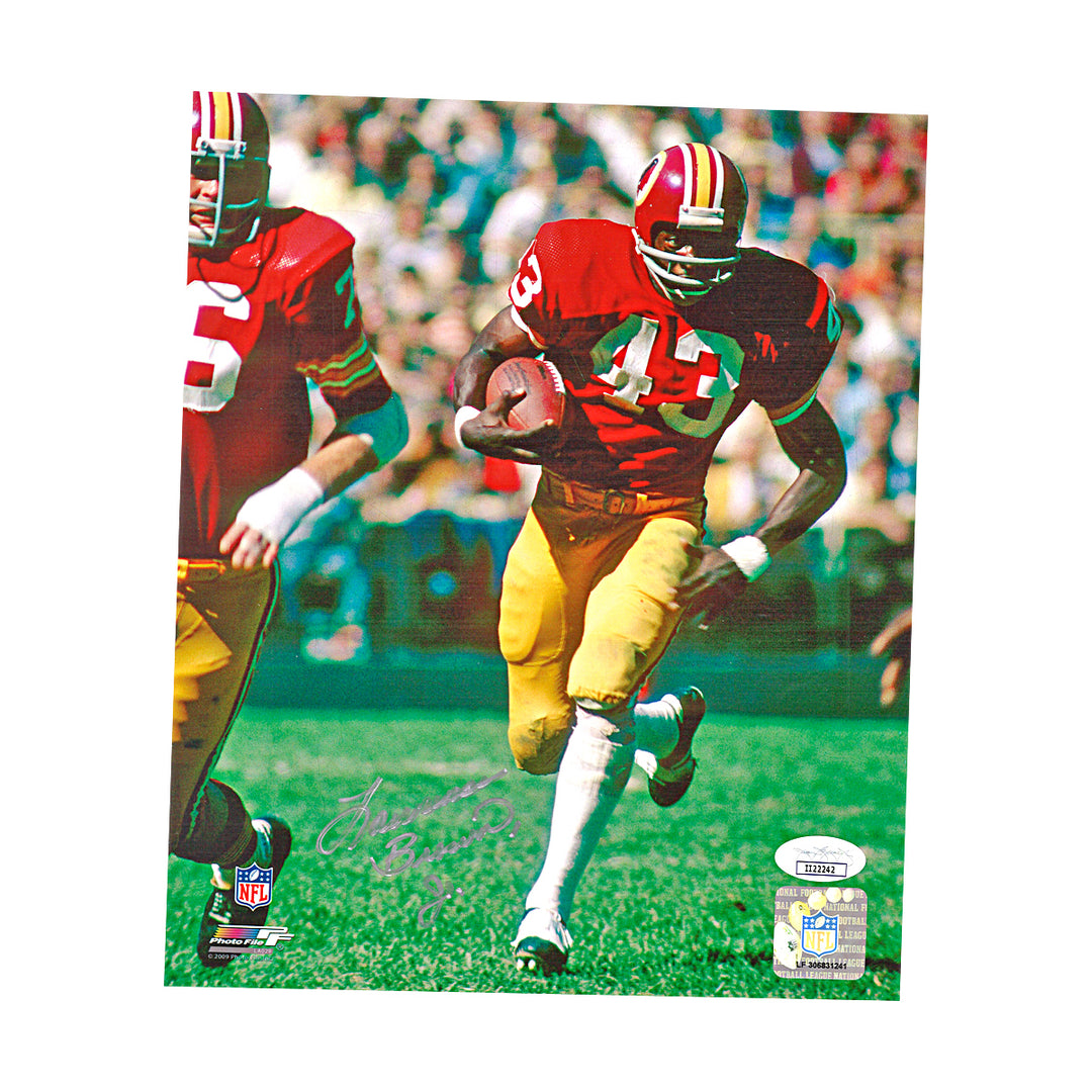Lawrence Brown Jr Washington Redskins Autographed 8x10 Photo JSA COA