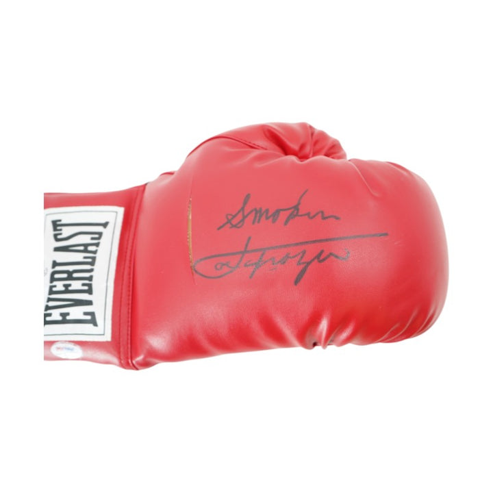 Joe Frazier Autographed Inscribed Right Boxing Glove PSA Holo