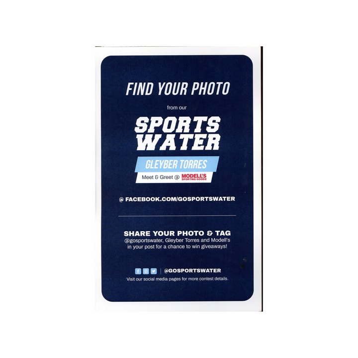Gleyber Torres New York Yankees Autographed Signed Sports Water Card (Brandon Steiner LOA)