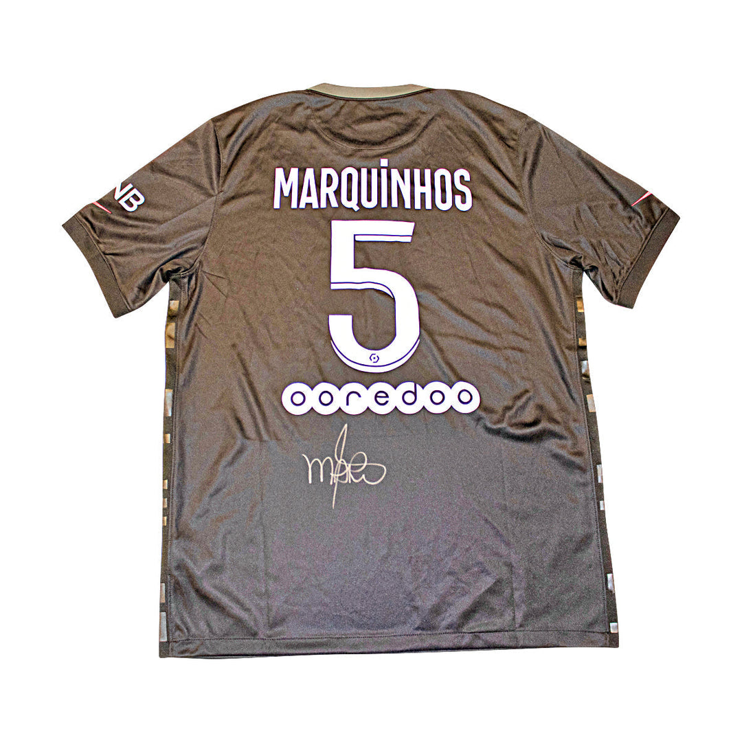 Marquinos Paris St. Germain Autographed Signed 21-22 Nike Third Jersey (JSA COA #AY32052)