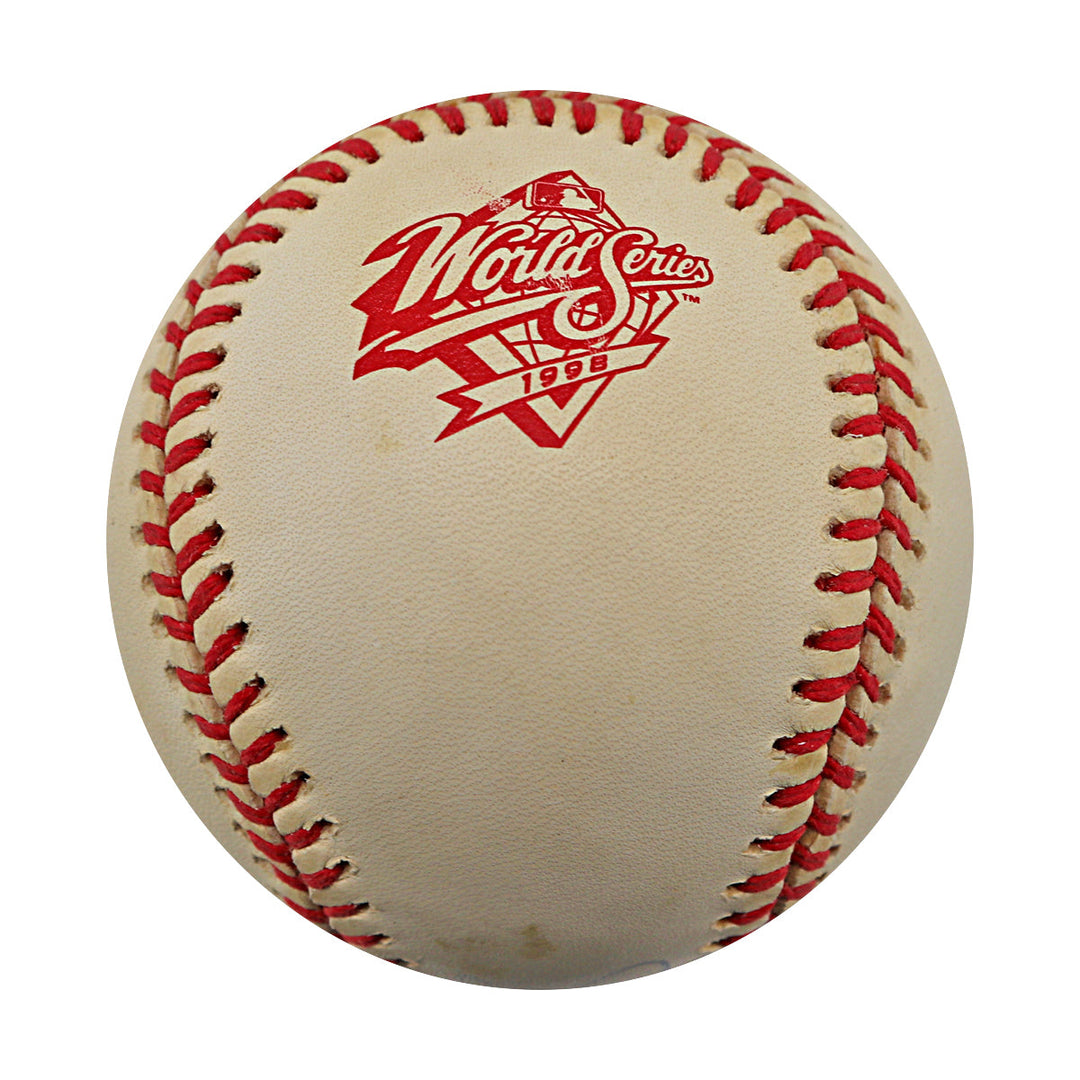 Tino Martinez New York Yankees Autographed Signed 1998 World Series Logo Ball (JSA COA #AY64884)