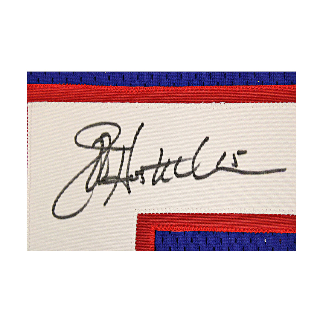 Jeff Hostetler New York Giants Autographed Blue Jersey JSA COA